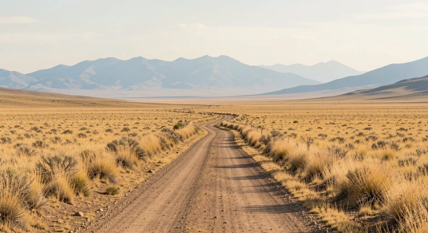 Camino patagónico bajo cielo amplio