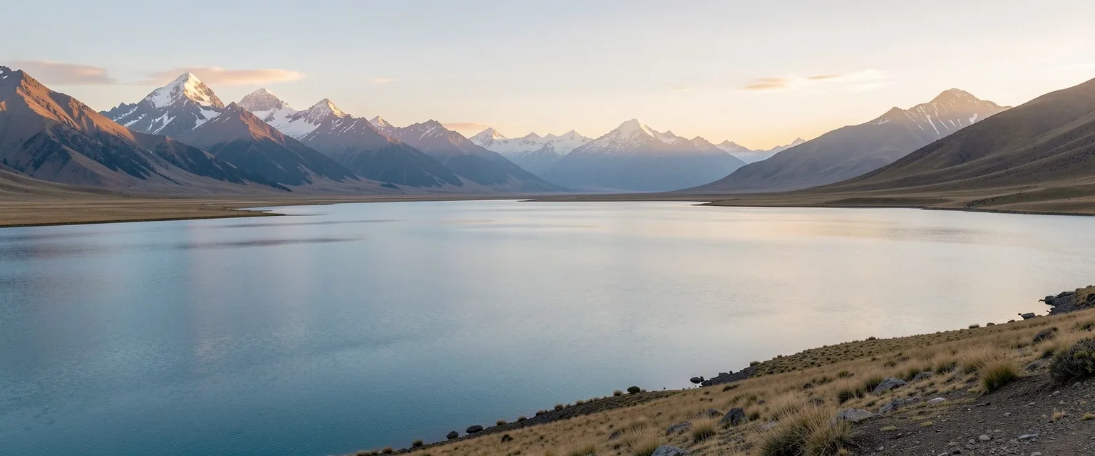 Paisaje patagónico al amanecer