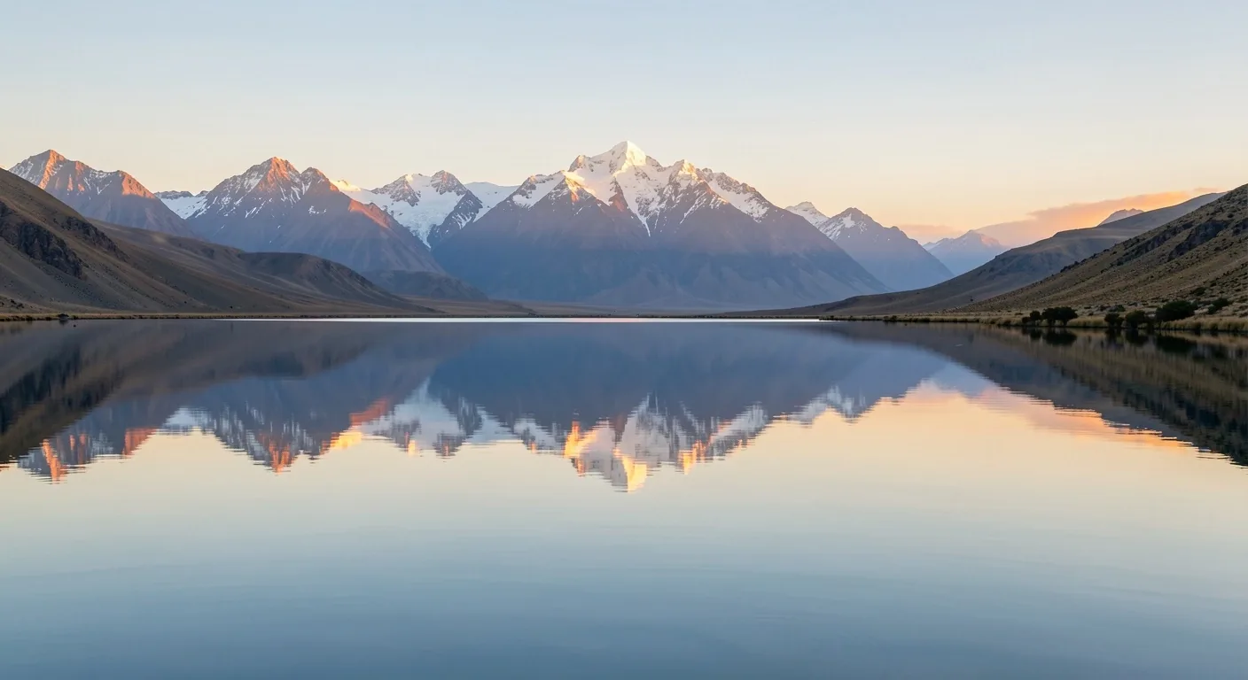 Paisaje sereno de la Patagonia argentina al amanecer