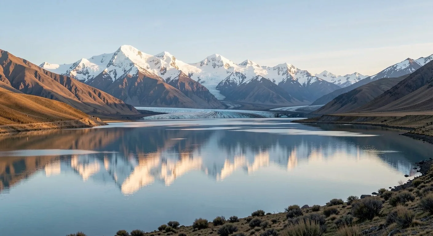 Paisaje de horizonte patagónico enmarcado